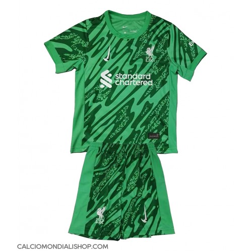 Maglie da calcio Liverpool Portiere Seconda Maglia Bambino 2024-25 Manica Corta (+ Pantaloni corti)